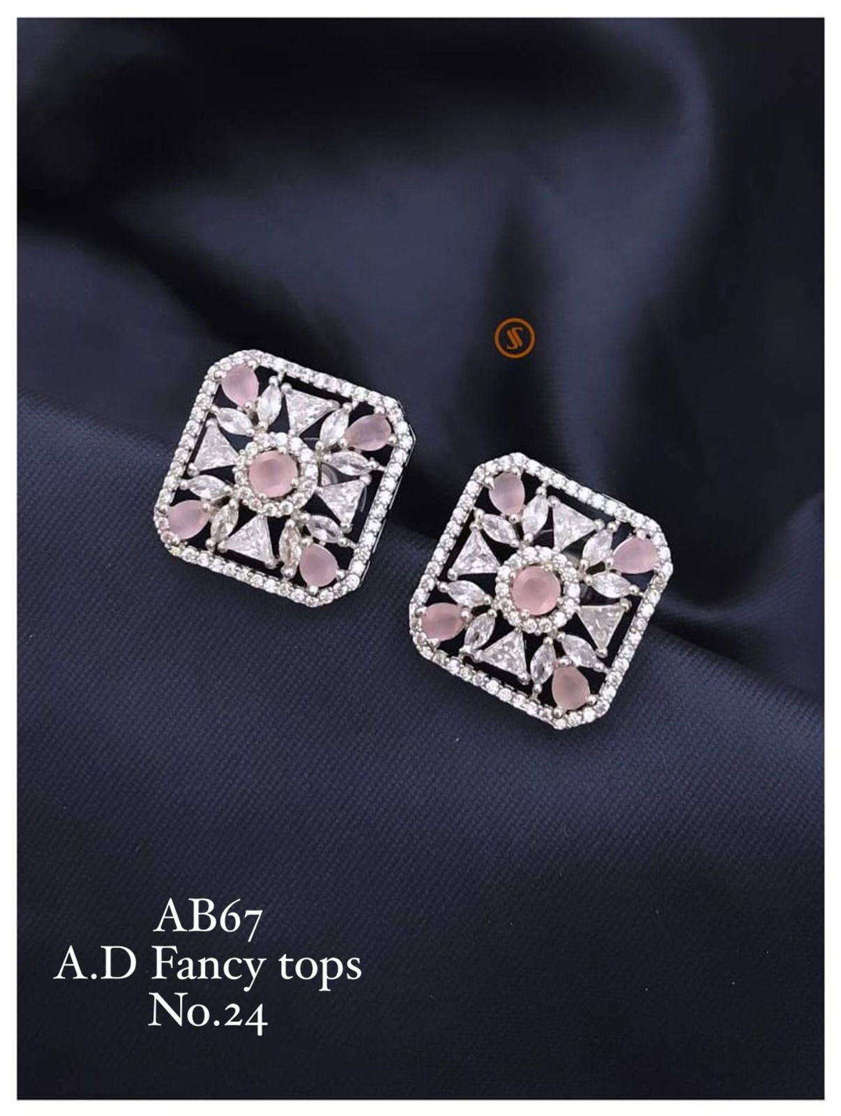 31 AB AD Silver Diamond Fancy Earrings Wholesale Market In Surat

